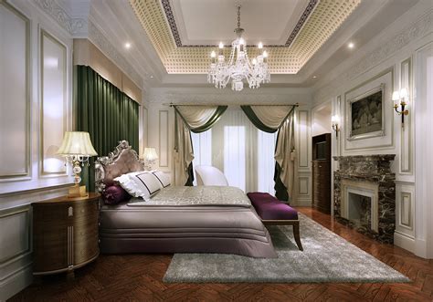 Elegant Classic Style Bedroom 3d Model Max