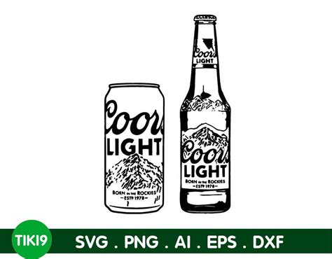 Coors Light Bottle And Can Alcohol Beer Svg Coors Light Beer Svg