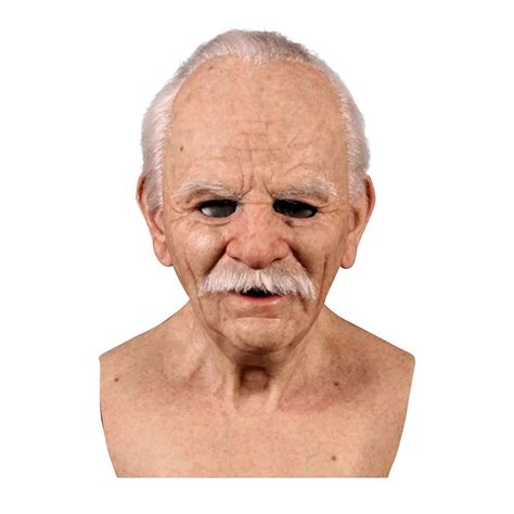 Buy Hanghang Halloween Old Bald Man Mask The Elder Old Man Headgear