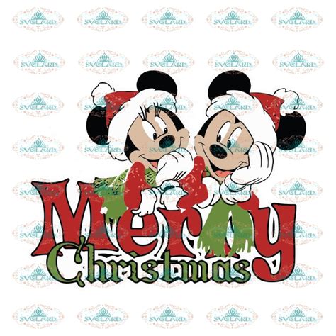 Mickey Mouse Svg Minnie Mouse Svg Merry Christmas Svg Christmas Svg