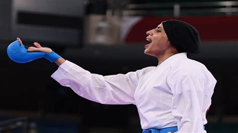 olympics karate egypt s abdelaziz wins gold medal in 61kg kumite