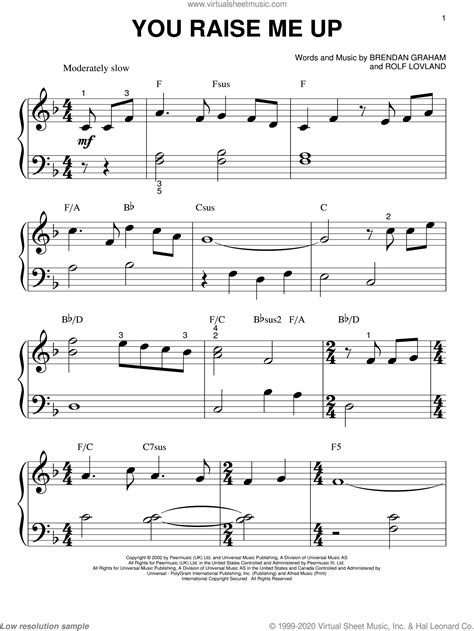 How blessed i feel each time i listen to this song.it tells me even in hard times god has placed his shoulder so we can lean on him and find comfort there, even in when all has given up on u god is always there.i love you lord for you are holy. Groban - You Raise Me Up sheet music for piano solo (big ...