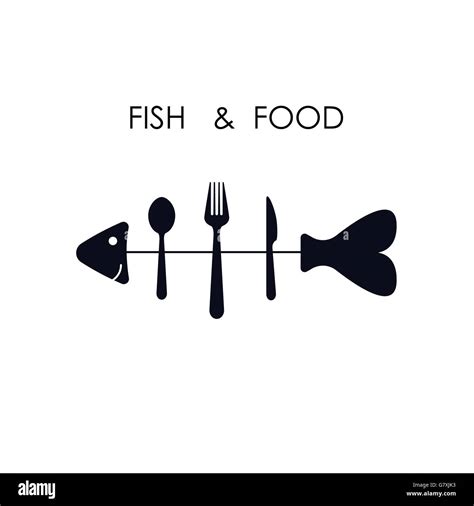 Fishspoonfork And Knife Iconfish And Food Logo Design Vector Iconfish