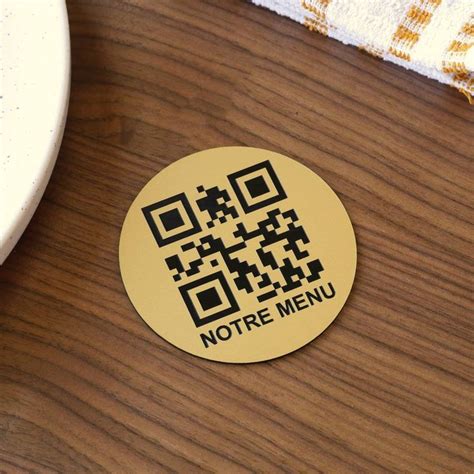 Plaque Qr Code Grav Support Pour Menu Sans Contact A Poser Coding