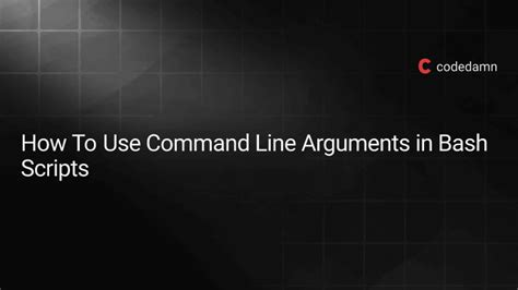 How To Use Command Line Arguments In Bash Scripts