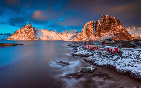 Norway Winter Morning Lofoten Islands Archipelago Moskenes