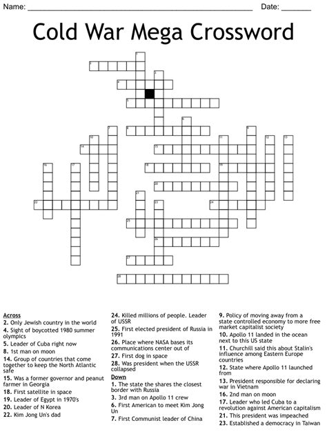 Cold War Mega Crossword Wordmint