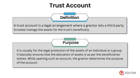 Trust Account Definition Purpose Types And Rules To Set Up