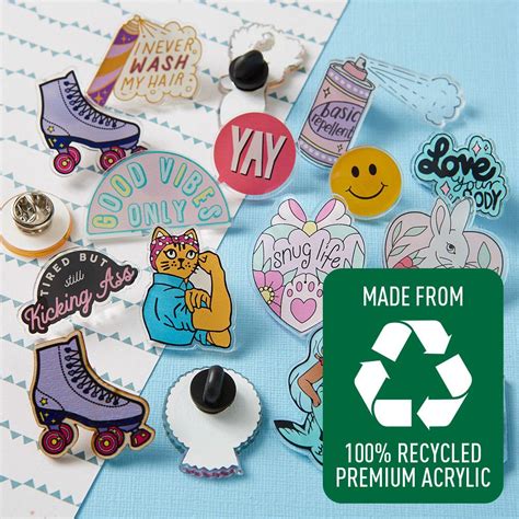 Custom Acrylic Pins Custom Plastic Pins Free Worldwide Delivery Zap