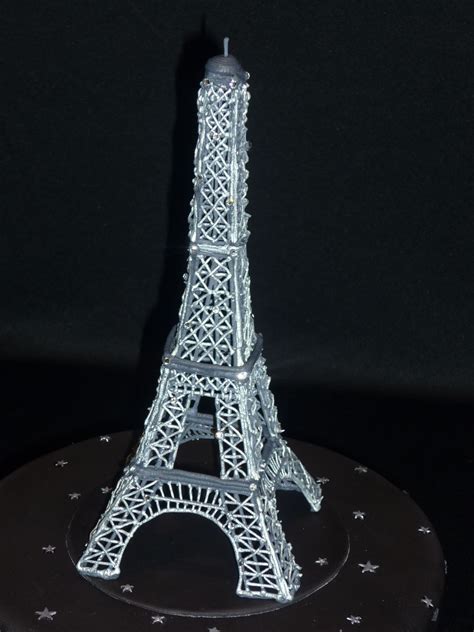 Eiffel Tower Cake Topper Hand Piped From Royal Icing Paris Birthday