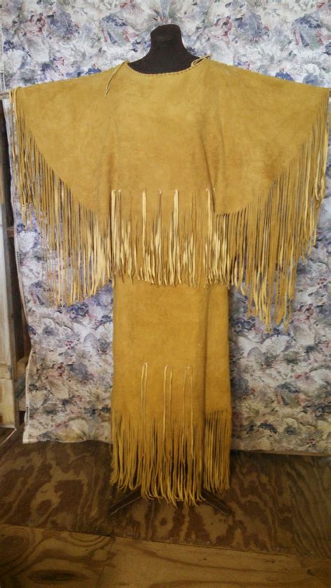 Gold Suede Buckskin Dress Cherokee Visions Buckskin Dress Native American Clothing Buckskins