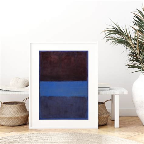 Mark Rothko No 61 Rust And Blue 1953 Vintage Poster Colorful Etsy