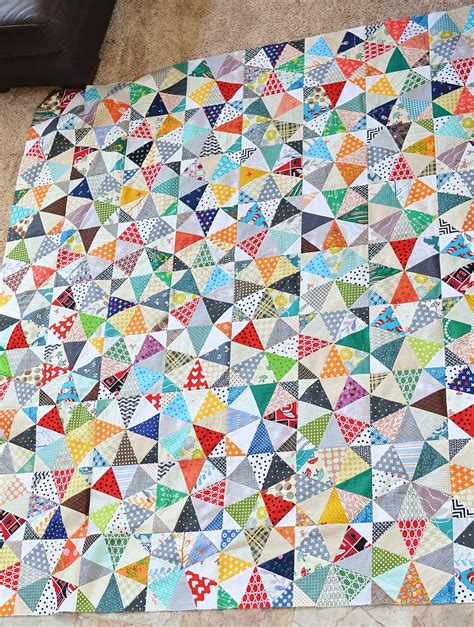 Kaleidoscope Scrap Quilt Top Kitchen Table Quilting