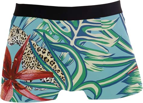 S Xxl Mens Boxer Briefs Boxers Underwear Comfort Tropical Jungle Tiger