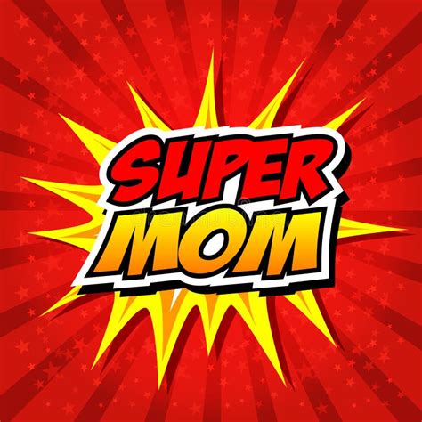 Happy Mother Day Super Hero Mommy Stock Vector Illustration Of