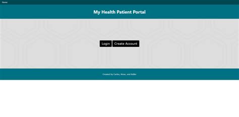 Myhealth Patient Portal · Github