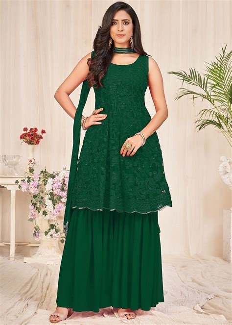 Indian Pakistan Clothing Gharara Designs Punjabi Girl Sexy Salwar Suit Neck Designs Sarara Sexy