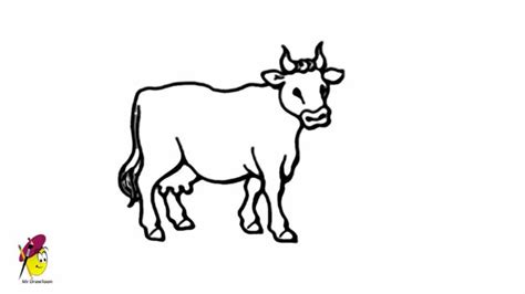 Kids, its easy to draw the image of cute cow. Cow - Farm Animals - Easy Drawing - how to draw a Cow ...