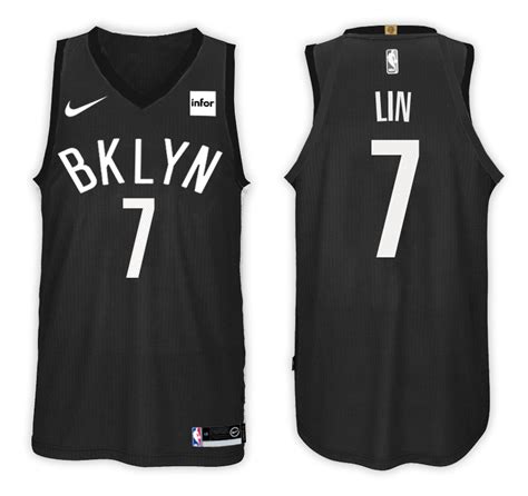 Replica men's fanatics branded black brooklyn nets fast break custom replica jersey. Nike NBA Brooklyn Nets #7 Jeremy Lin Jersey 2017 18 New Season Black Jersey