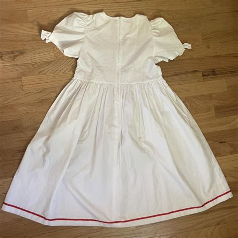 Laura Ashley White And Red Dress Depop