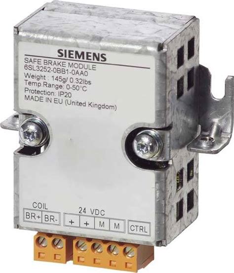 Siemens 6sl3252 0bb01 0aa0 Brake Relay