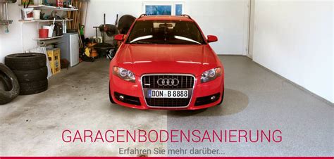 Sarnierung einer durch rost zersetzten estrichschiene, garagentorschwelle (winkel)gegen eine neue edelstahlschiene Lebkuchen Fußbodentechnik GmbH