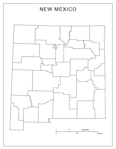 New Mexico Blank Map