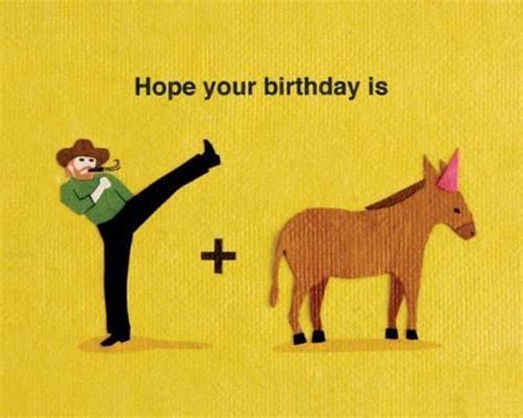 Kick Donkey Birthday Card Funny Happy Birthday Meme Birthday Humor Happy Birthday Quotes Funny