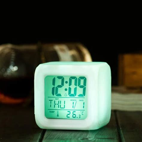 Sublimation Glowing Led Color Change Digital Alarm Clock Bestsub