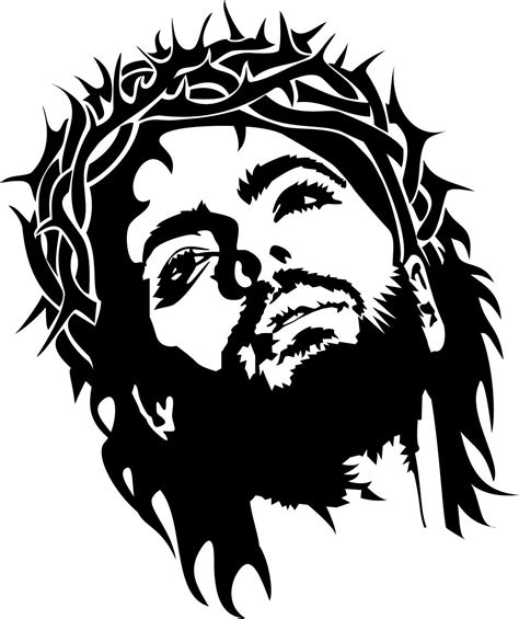 Jesus Face Silhouette Jesus Christ Vector Image 5 Silhouettes
