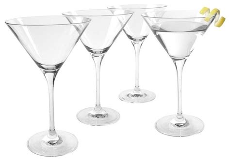 Artland Veritas Martini Glass Set Of 4 Contemporary Cocktail Glasses By Bigkitchen Houzz