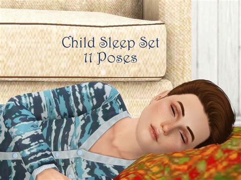 Sleeping Children Pose Set For The Floor Chair And The Bed See All