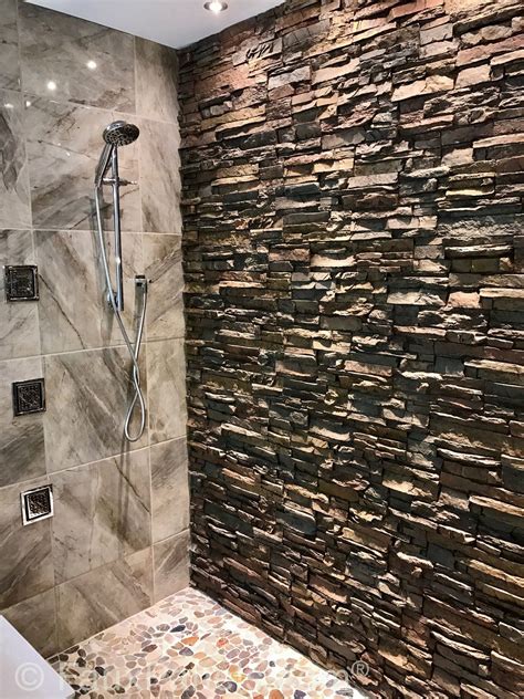 Waterproof Bathroom Wall Panels Design Wstone Brick Style Dinding