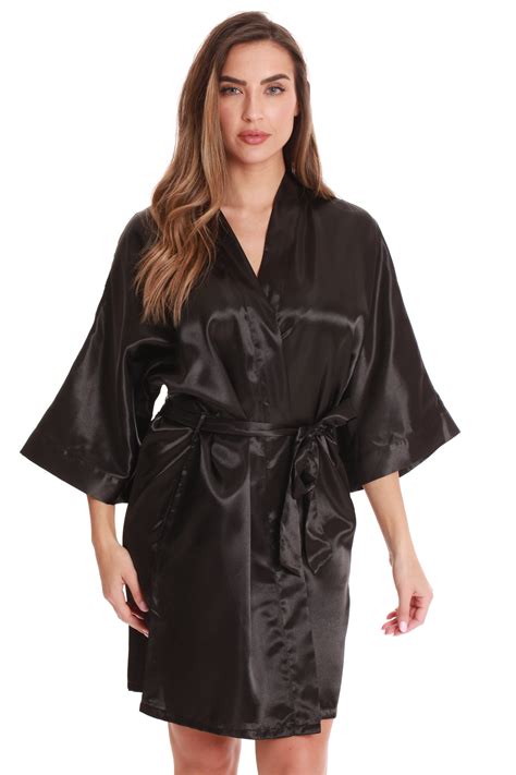 quality and comfort beside star womens kimono robes satin nightdress pure colour short style