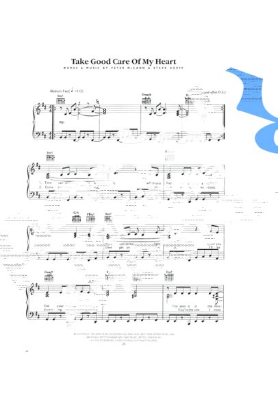 Take Good Care Of My Heart Whitney Houston Partitura Para Piano