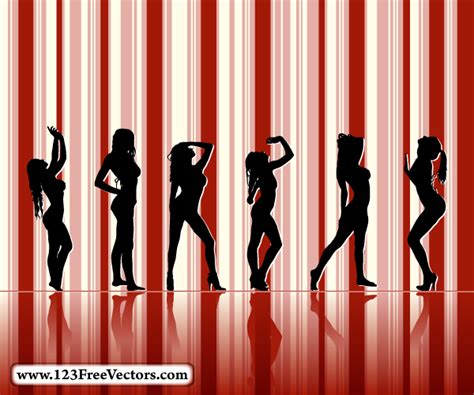 Sexy Girl Silhouettes Vector By Freevectors On Deviantart The
