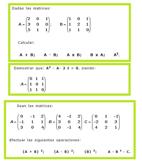 Álgebra Lineal Ejercicios Para Practicar Fuera Del Aula De Clases