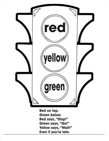 Traffic Light Coloring Page Yahoo Image Search Results Traffic