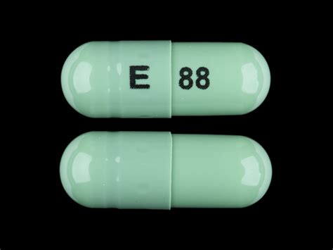 Pill Finder E 88 Green Capsule Shape