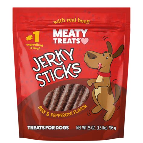 Sunshine Meaty Treats Beef And Pepperoni Flavor Jerky Sticks For Dogs