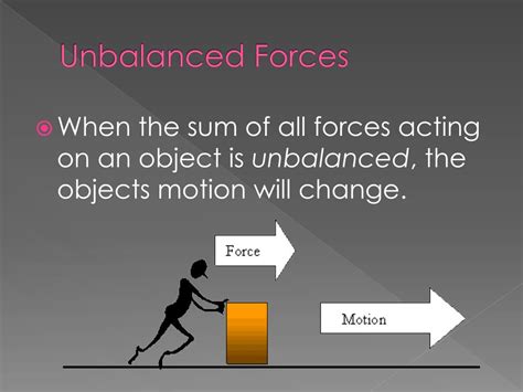 Ppt Balanced And Unbalanced Forces Newtons Laws Of Motion Powerpoint