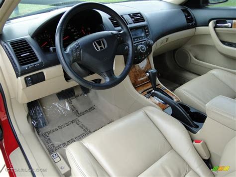 Ivory Interior 2003 Honda Accord Ex L Coupe Photo 69440107