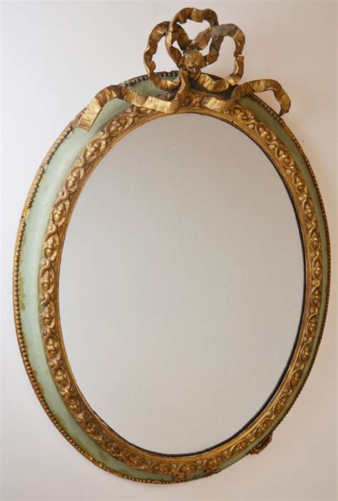 Antiques Atlas Antique Wall Mirror Oval Looking Glass Gilt Gesso