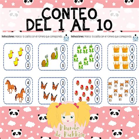 Tarjetas De Conteo Del 1 Al 10 Mundo De Rukkia