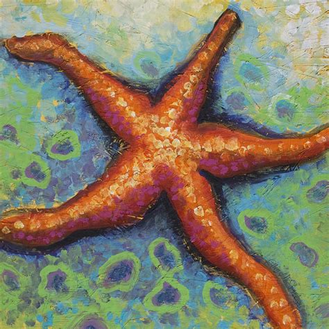 Starfish Painting By Ellen Mcgaughey Fine Art America