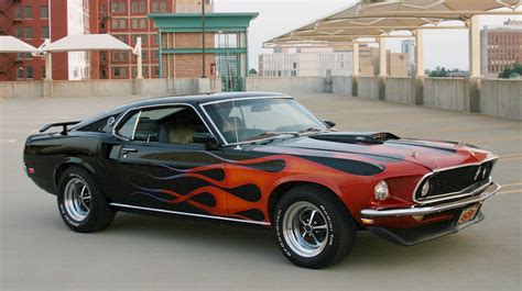 Black 1969 Mach 1 Ford Mustang Fastback