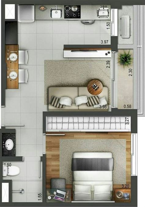 100 Small Studio Apartment Layout Design Ideas Home Design Denah