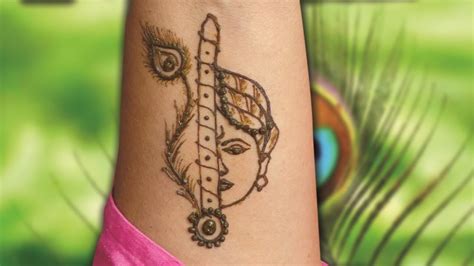Shree Krishna Tattoo Mehndi Designtutorialjanmashtmi Special Must