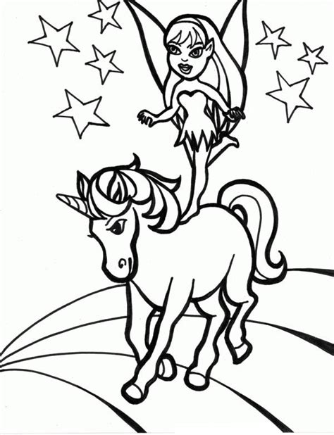 Fairy Unicorn Coloring Coloring Pages