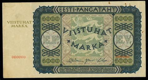 Estonian 5000 Marka Banknote 1923world Banknotes And Coins Pictures